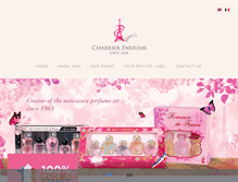 Tablet Screenshot of charrierparfums.com